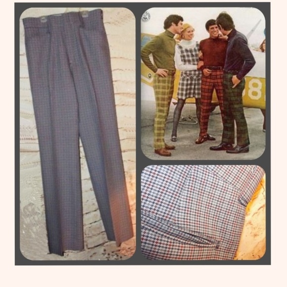 plaid pants mens vintage